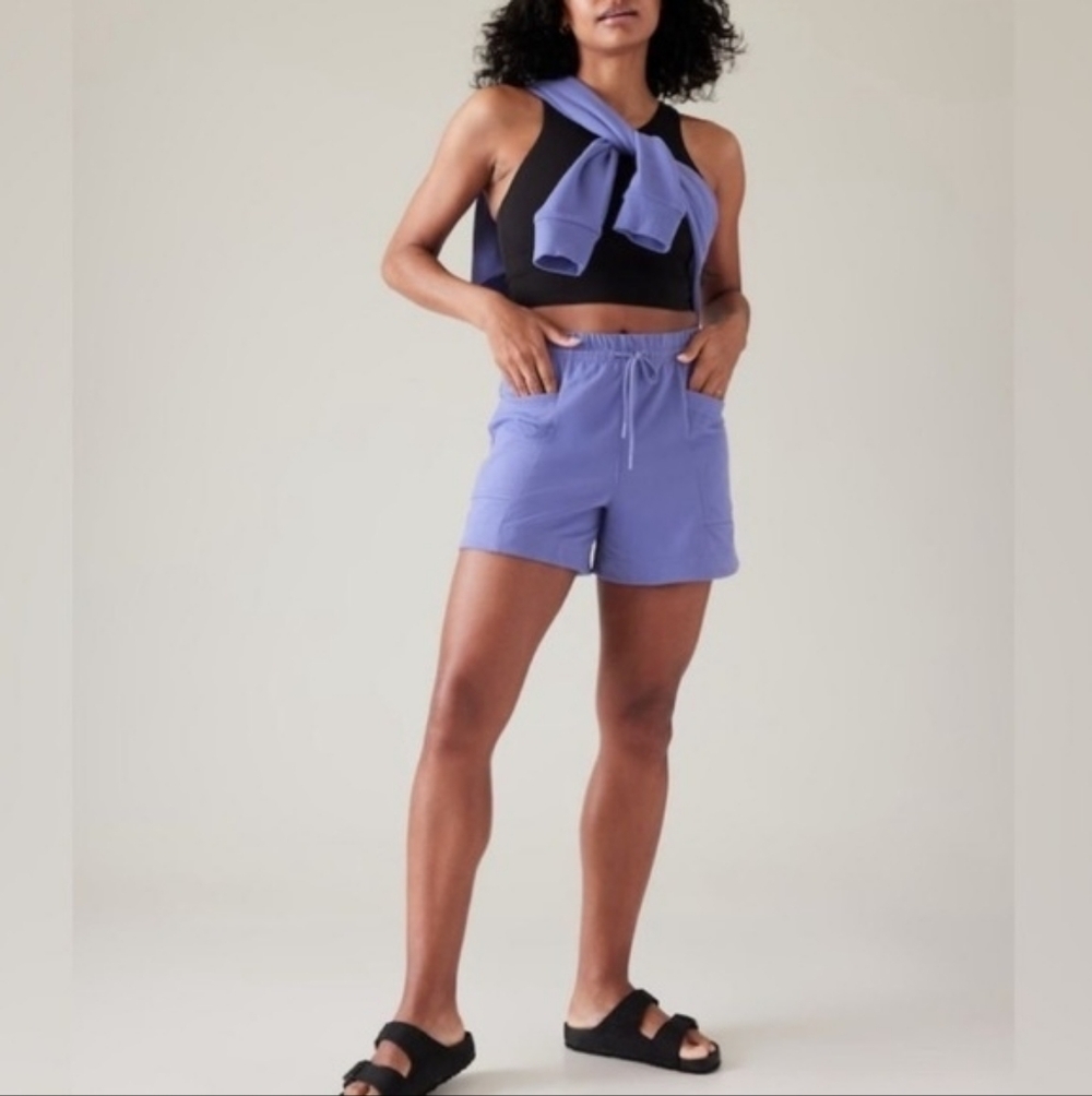 Athleta Mid-rise Retoterry Purple/Lavander 3"‎ Shorts! NWOR
